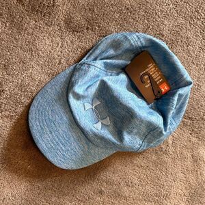 NWT Under Armour Blue Embroidered Women's Adjustable Golf Hat Baseball C…